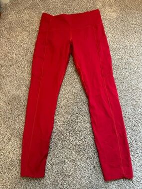 Lululemon Leggings- Red Capri Length Size 8